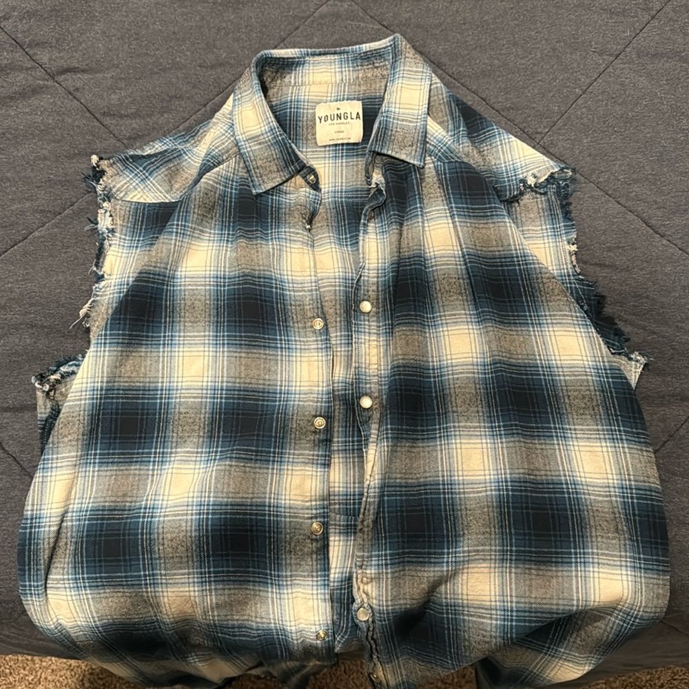 Men’s YoungLA Cutoff Flannel shirt